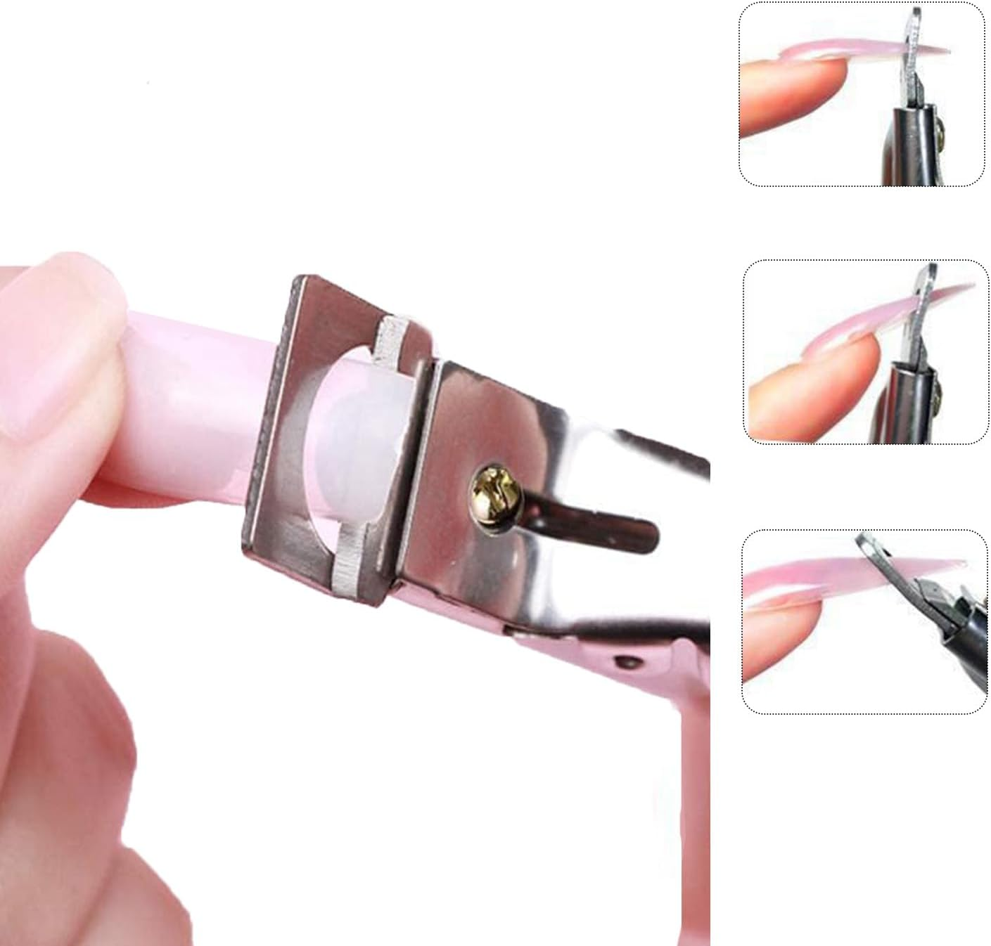 HENWUBEI 500 Fake Nails Kit with Nail Clipper, 10 Sizes Natural Oval French Tips, ABS Acrylic Nails for Women，Girls &ndash; DIY Home & Salon Use, Wedding, Parties, Gifts