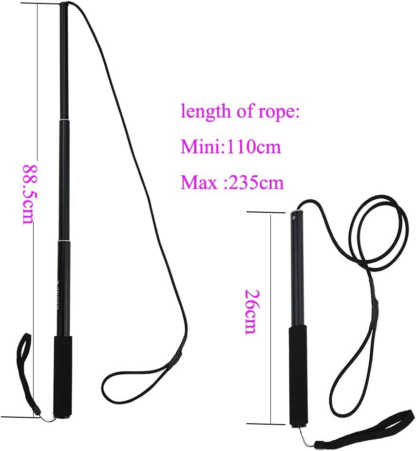 (Large) - Interactive Dog Tug Toy, ANG Extendable Dog Teaser Wand with 2 Cotton Rope Dog Toy Outdoor Playing for Pulling, Chasing, Chewing, Teasing, Training