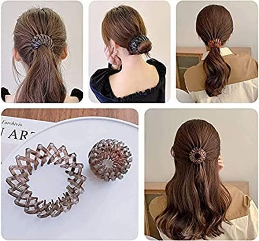 7Pcs Birds Nest Hair Clips,Bird Nest Plate Hairpins,Bird Nest Hair Clip Velvet Ponytail Holder,Bird Nest Hair Clip round Hairband,Bird Nest Velvet Hair Clip,Bird Nest Hair Clip Velvet Ponytail Holder - Color A image number 7