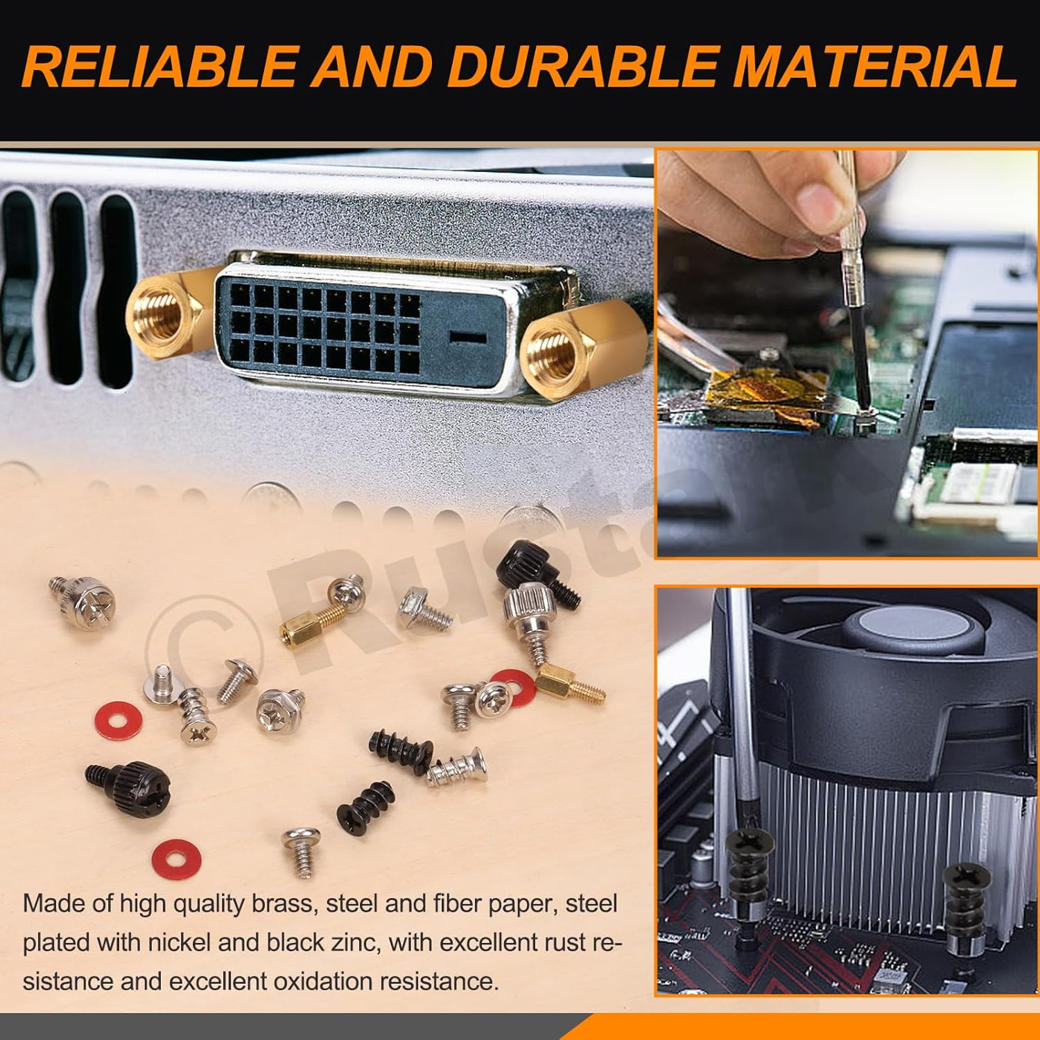 293Pcs Computer Screws Assortment Kit Motherboard Standoffs Screws Set PC Screws Kit for Universal Motherboard Hard Drive Computer Case Laptop Case Repair DIY Installation image number 3