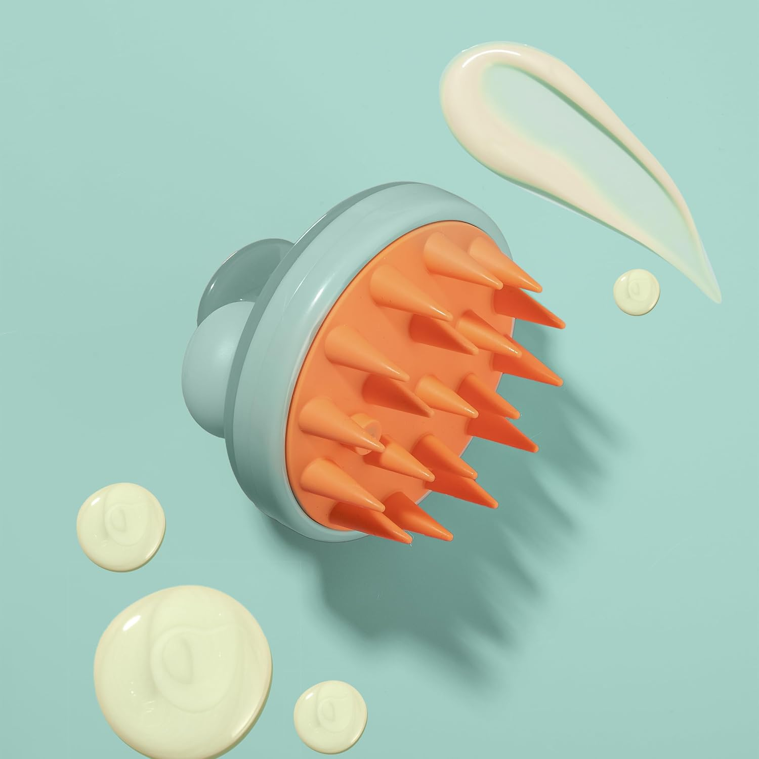 Nature Spell Shampoo Dispensing Scalp Massager | Shampoo Brush, Scalp Scrubber with Soft Silicone Bristles | Scalp Massager Hair Growth | Wet Hair Brush for Scalp Care | Shampoo Brush image number 4