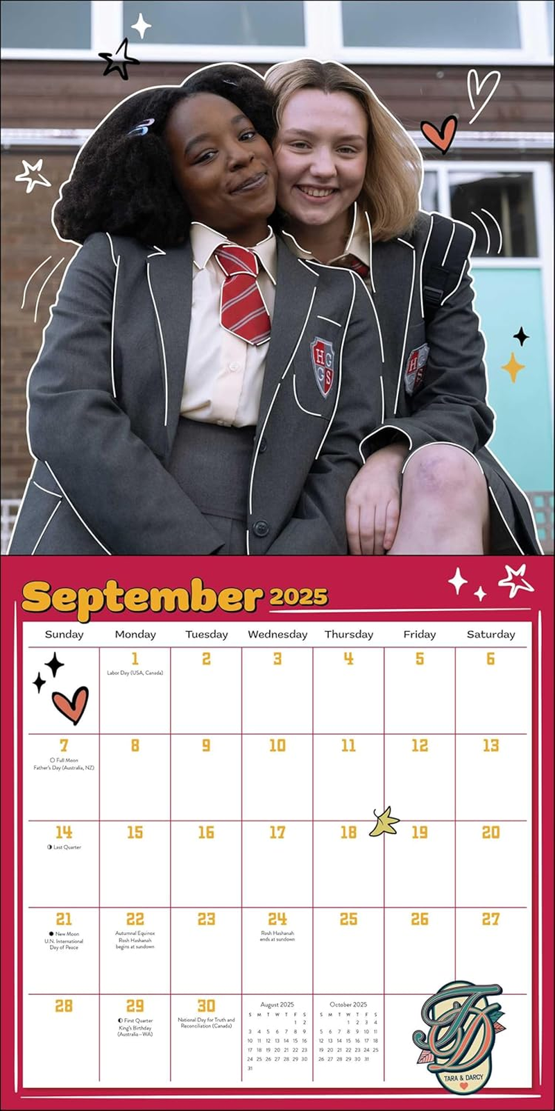 Heartstopper 16-Month 2024-2025 Wall Calendar with Bonus Poster and Love Notes image number 3