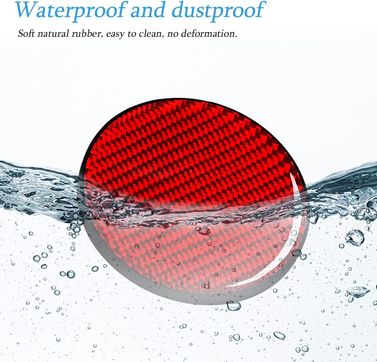 AUCELI 2 PCS Car Cup Holders, 2.75 Inch Carbon Fiber Coasters, Non-Slip Bottle Pad Embedded in Cup Mat, Durable Insert Drink Coaster, Universal Vehicle Interior Accessories (Red/Stylea) image number 1