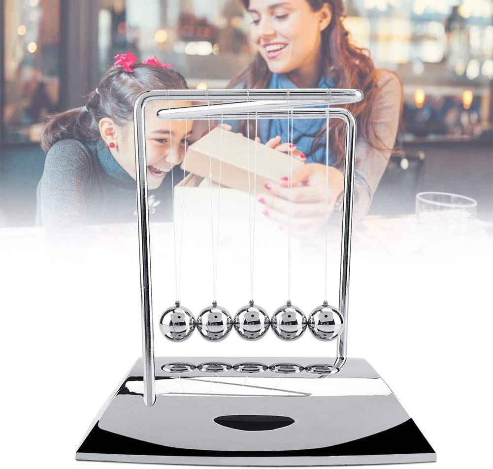 Newton'S Balance Ball, Newton'S Cradle Balance Steel Balls, Physics Science Pendulum Ornaments Toy for Decorating Office Home image number 1