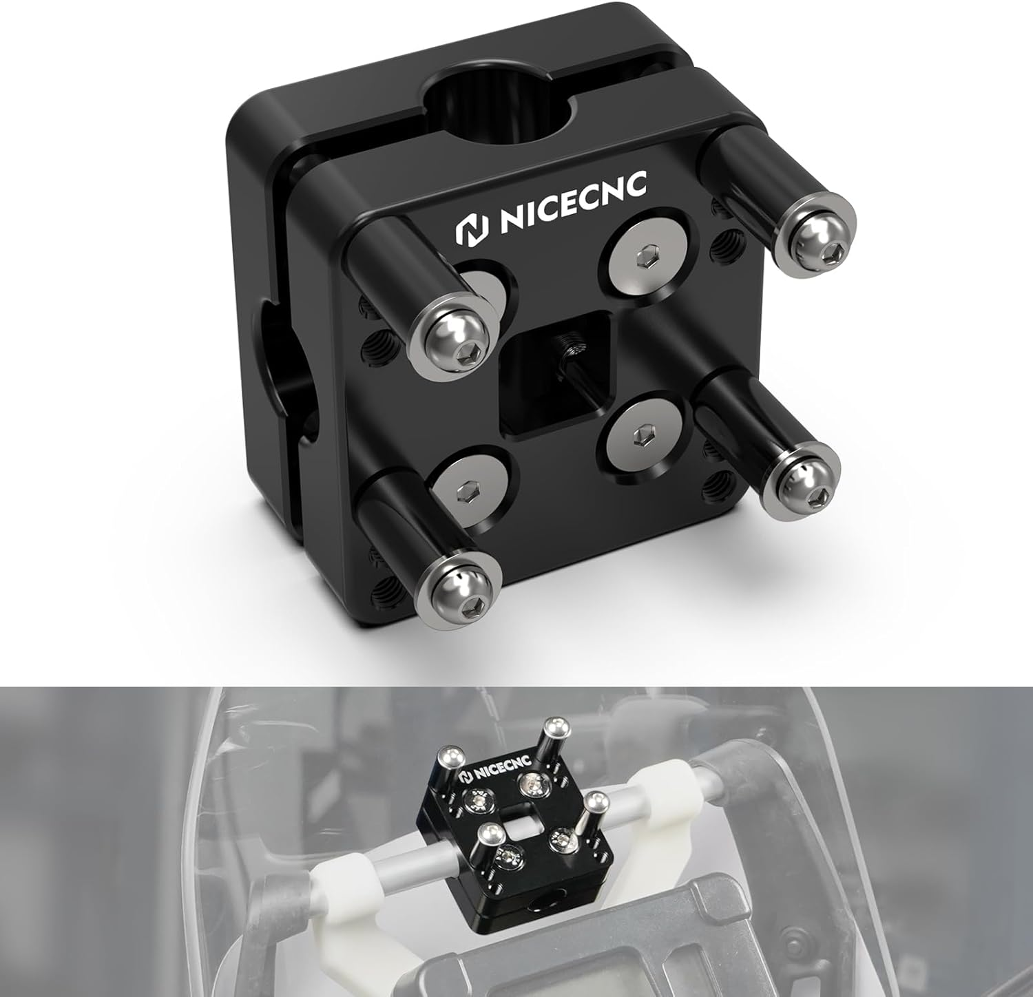 NICECNC 12MM GPS Holder Bar Clamp Compatible with Yamaha Tenere 700,Super Tenere XTZ1200 14-22,R1200 1250 GS and GSA 14-22,Aprilia Tuareg 660-2022 image number 6