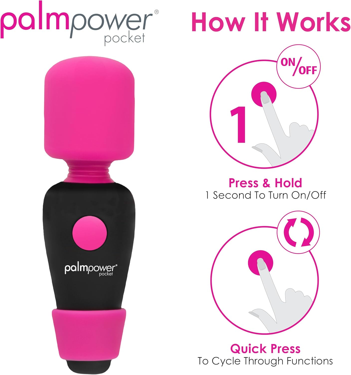 Palmpower Massage Wand Pocket, Pink image number 4