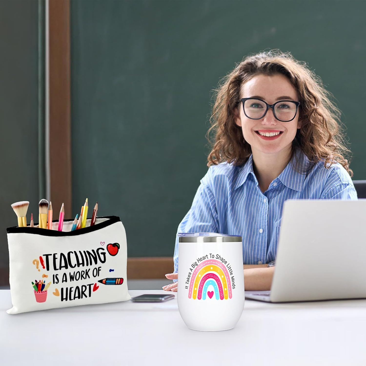 Teacher Gifts, Teacher Gifts for Women, Appreciation Set from Students, Teacher Christmas Gifts, Pink image number 2