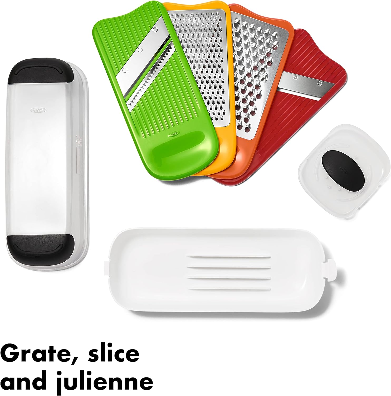 OXO Good Grips Complete Grate & Slice Set - New, White, Container Holds 2 Cups image number 6