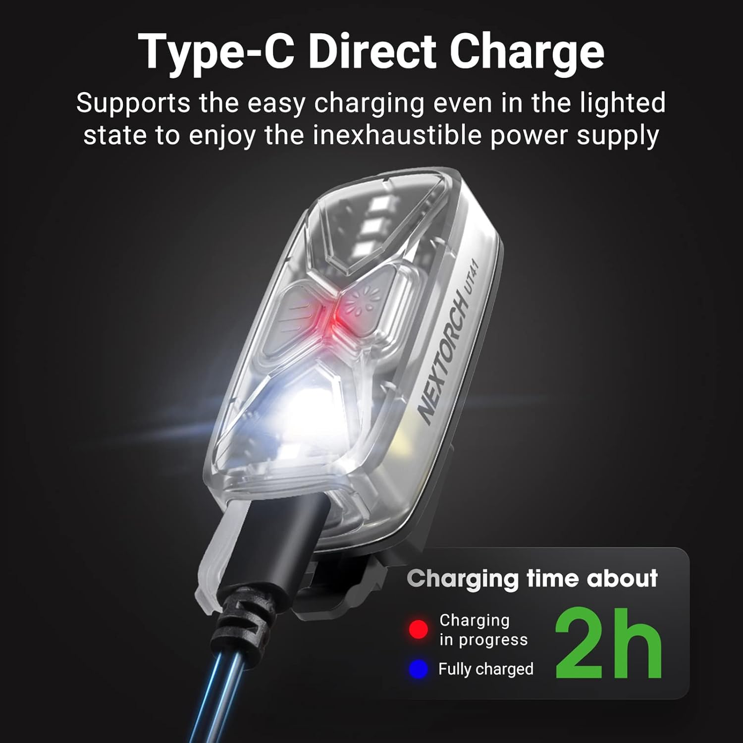 Nextorch Rechargeable Shoulder Signal Light, LED Shoulder Clip Torch with Multiple Light Sources, IPX8 Waterproof Personal Safety Light for Outdoor Rescue, Traffic Guidance, Police Patrols image number 2