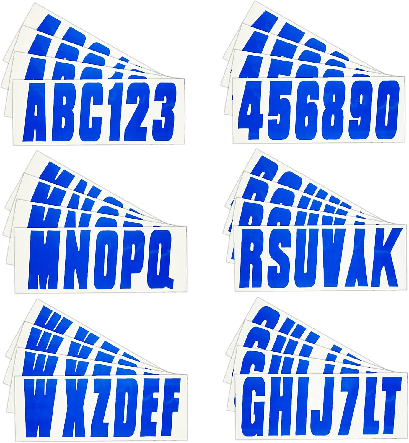 Hardline Products Solid Black Number Factory Matched Registration Kit Solid Blue image number 1