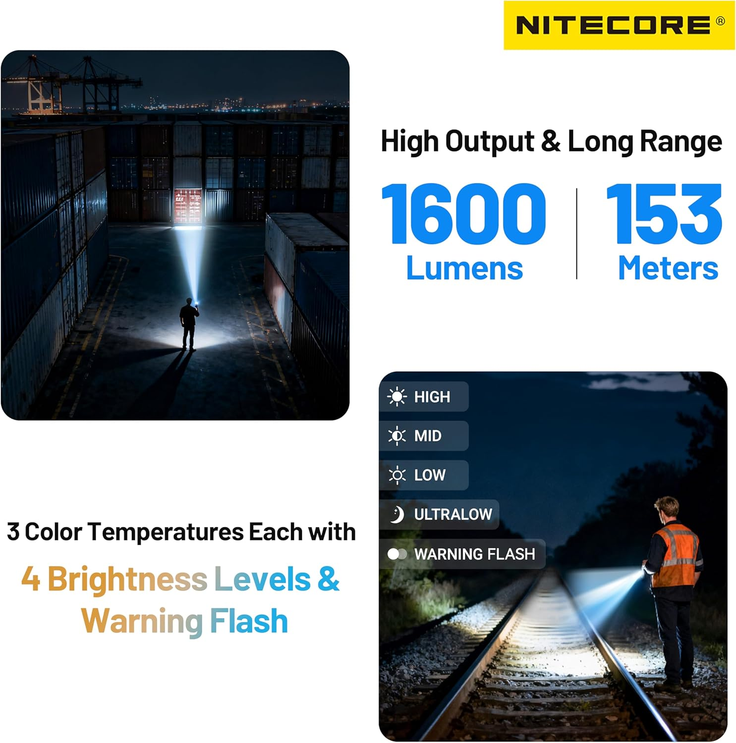 Nitecore EDC09 High Crl Three Color Temperatures Adjustable Angle EDC Flashlight Tag image number 4