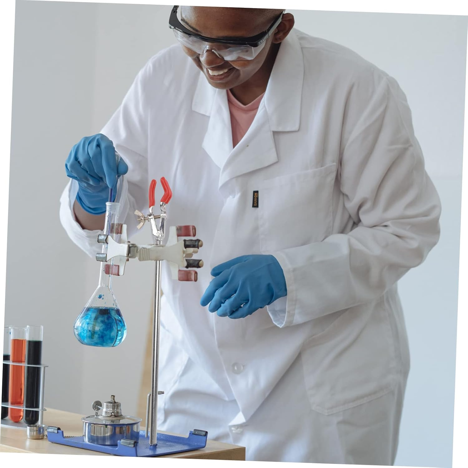 ULTECHNOVO 2Sets Flask Clip Clamp Laboratory Flask Clamp Stand Clips Heavy Duty for Scientific Research image number 1