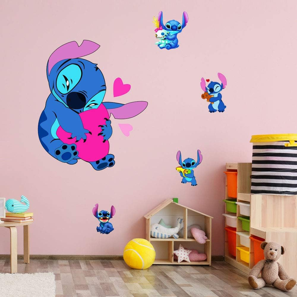 3D Cartoon Characters Wall Stickers Cartoon Wall Decals Excellent Vinyl Wall Decor for Girls Room Living Room (Size 17.7 X 23.7 Inch) image number 1