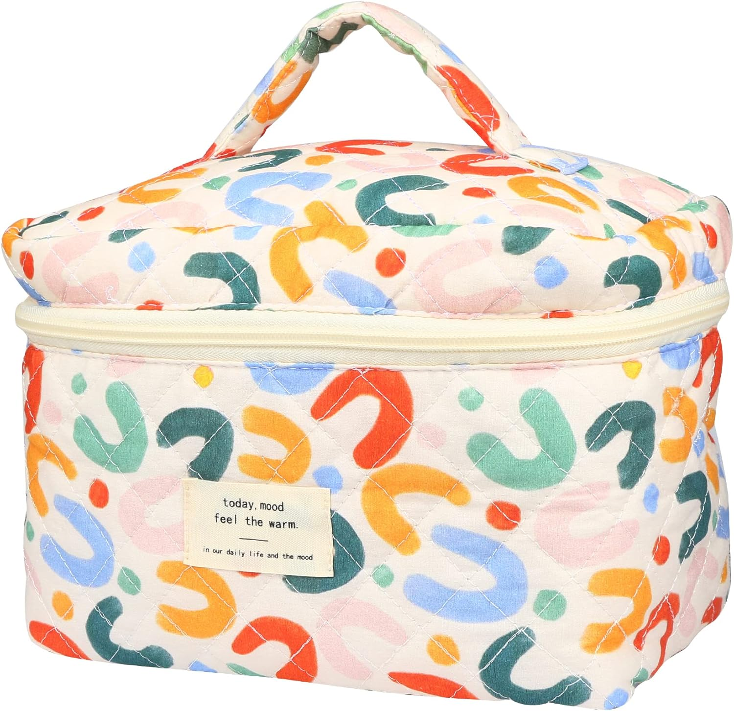 PINKCONA Cosmetic Bags for Women, Cute Floral Makeup Bag, Organizer Storage Make up Bag, Travel Toiletry Bags, Girls Pencil Case Bags, Handbags Purses Pouch, 07 - Uu/Mid, Floral