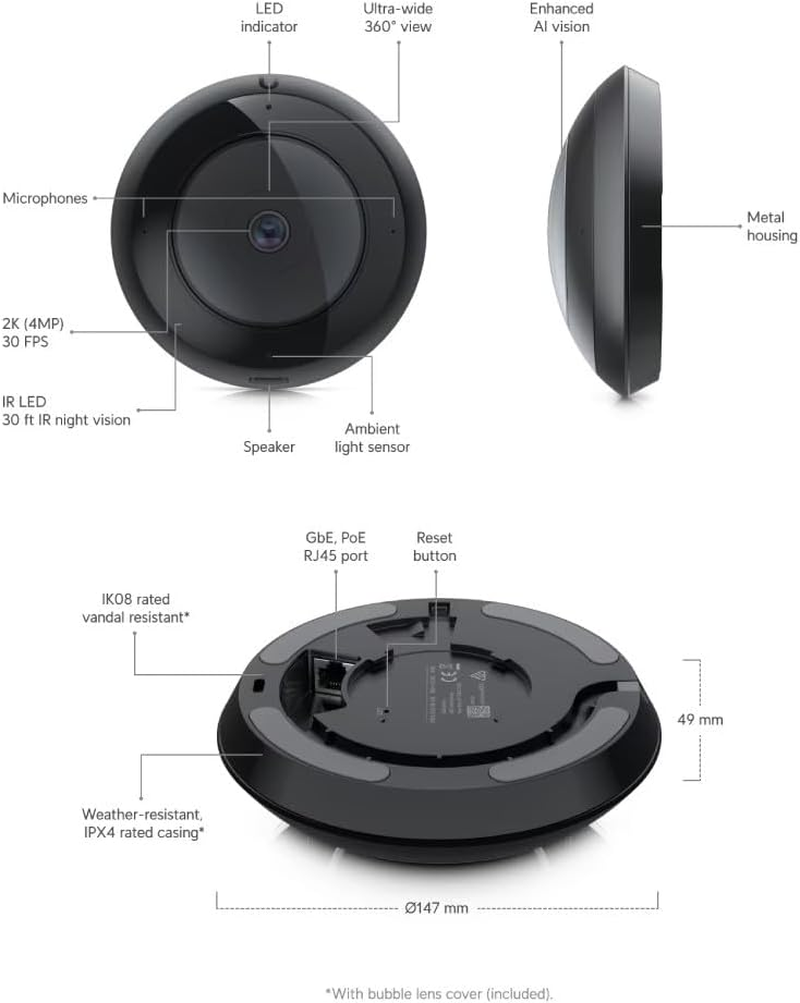 Ubiquiti UVC-AI-360 Networks Unifi Protect Camera image number 2