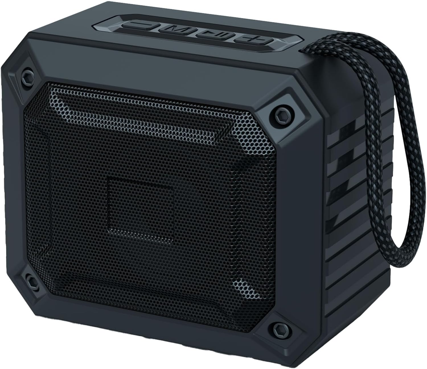 Laser Black Portable Bluetooth Speaker with 800Mah Battery, USB C Charging - Supports TWS Pairing, USB and Microsd Inputs - Travel Outdoor Speaker for PC, Smartphones, Laptops, Tablets