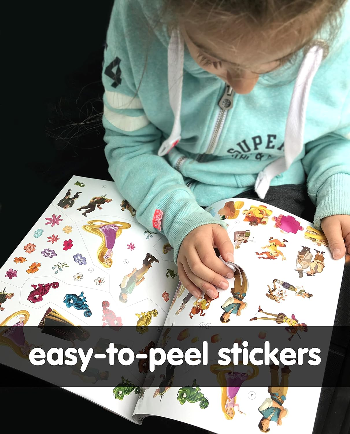 Disney Princess Sticker Book Treasury - Activity Books for Kids, 350 Reusable Stickers, 96 Pages of Fun image number 2