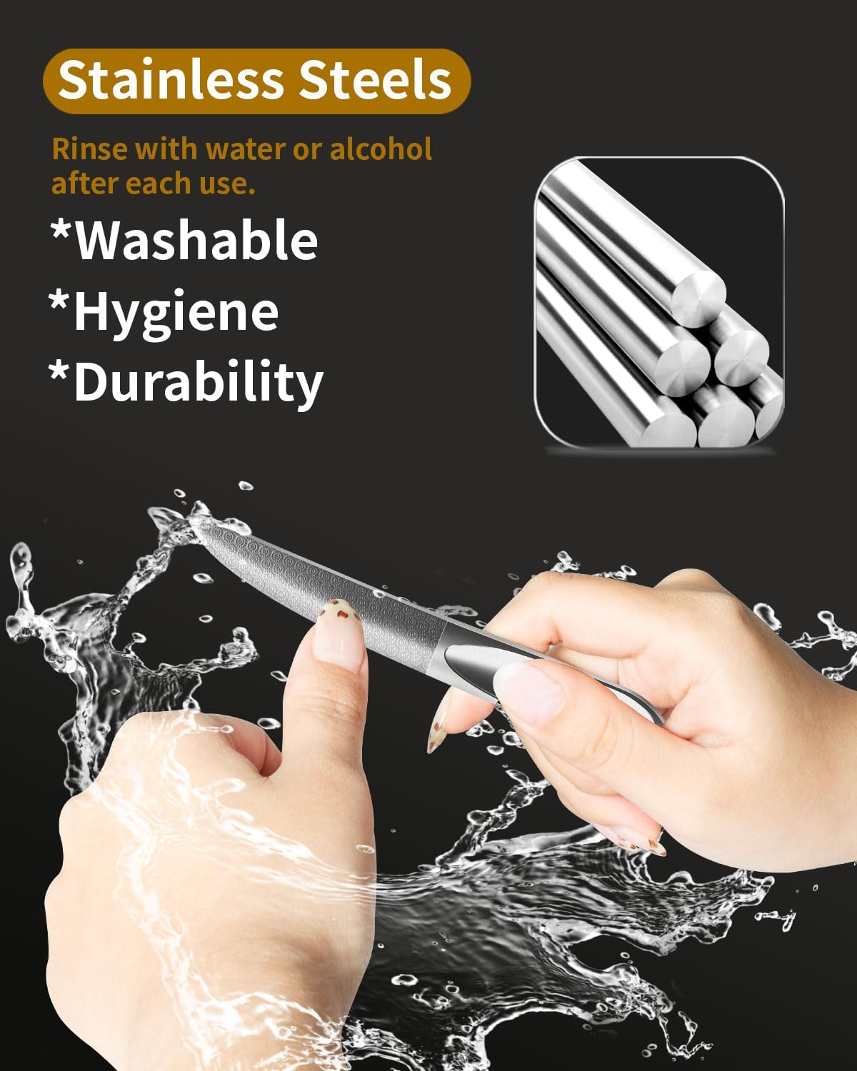 EBEWANLI Curved Nail File, Toenail File for Thick Toenails, 4.9Inch Double Sided Metal Nail File, Stainless Steels Toe Nail Files for Thick Nails, Heavy Duty Fingernail File for Men and Woman image number 1