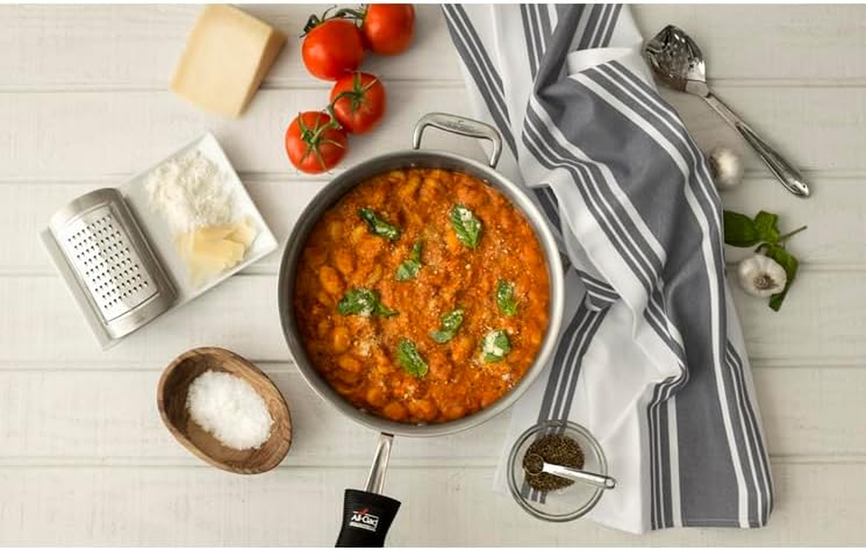 All-Clad Dish Towels Dual Purpose Reversible, 100% Absorbent Cotton, Kitchen Towels Set of 3 Striped, 17" X 30", 3-Pack Pewter Textiles image number 1