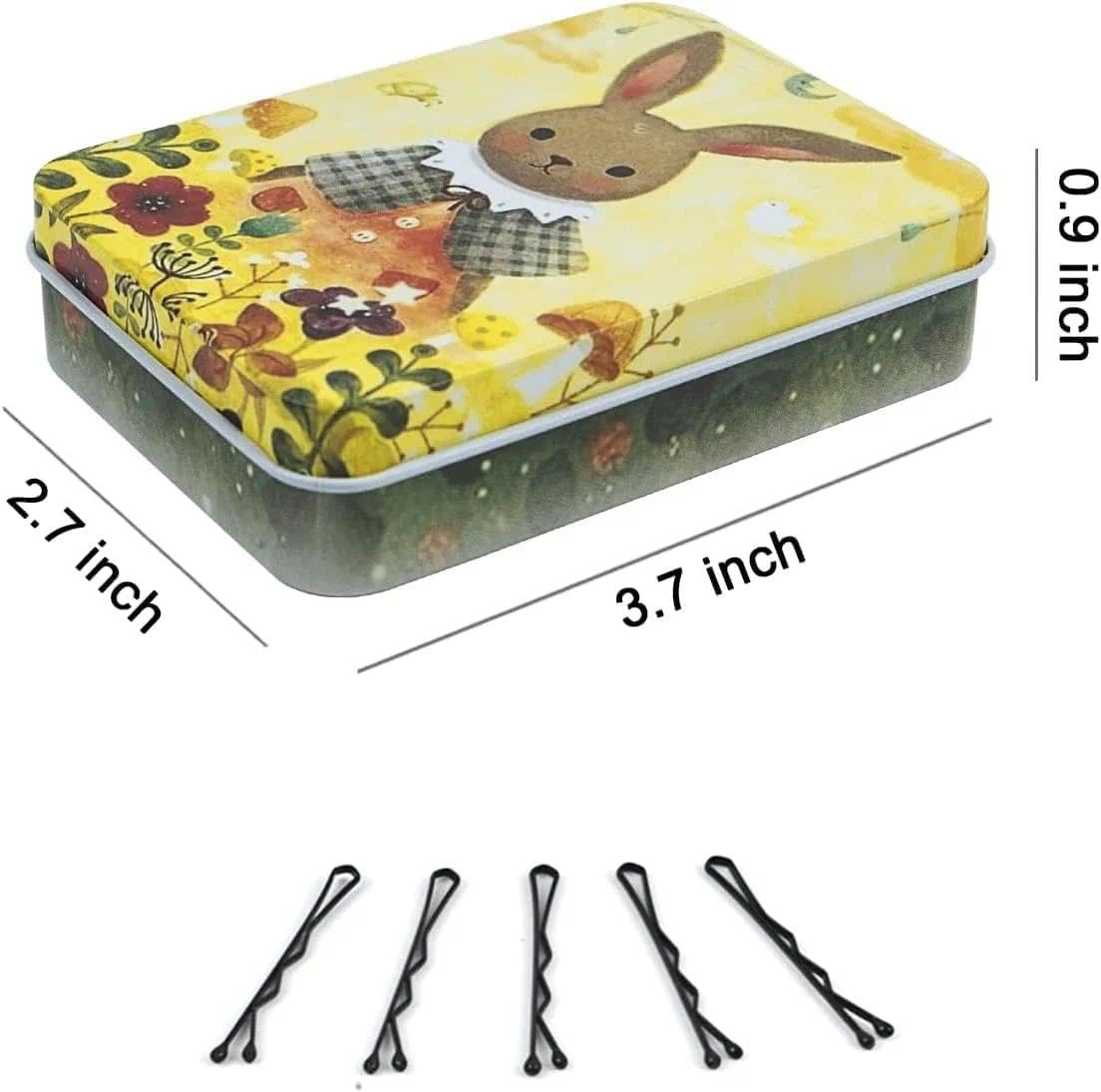 Mini Black Bobby Pins 1.38 Inch with Cute Storage Case, Hair Styling Accessories for Women and Girls - Tisuff image number 5