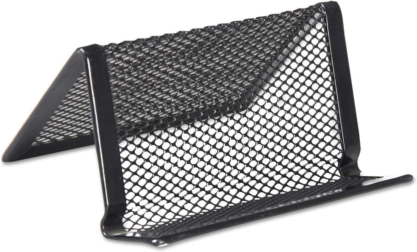 Black Business Card Holder, Metal Mesh Business Card Holder, Credit Name Card Case, Office Card Collection Organizers Desk Storage Stand Index Card Filing Products Desk Accessories image number 4