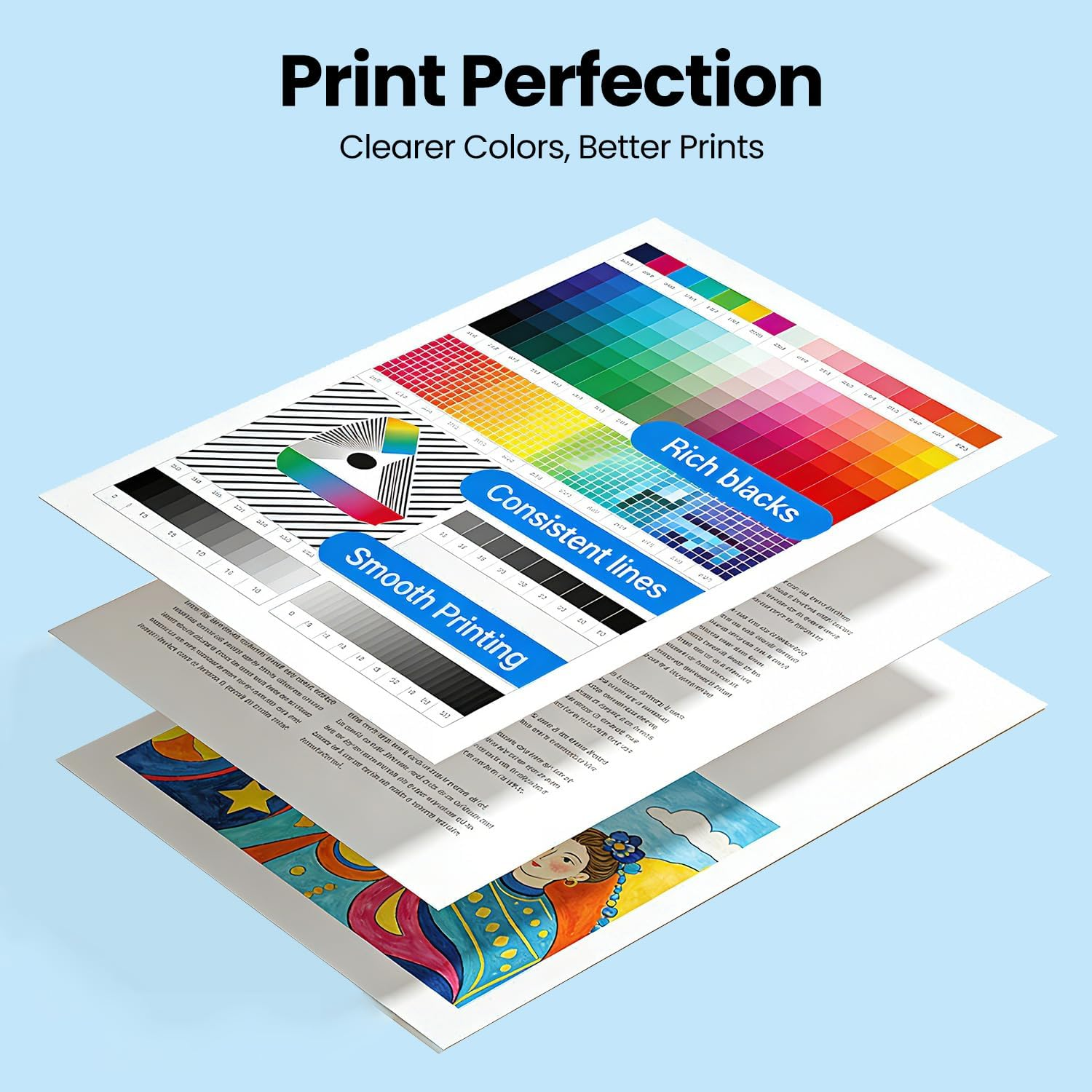 LC434 Ink Cartridges 4-Pack Compatible for Brother LC434 LC-434 for Brother DCPJ1200W DCPJ1200WXL (1BK,1C,1M,1Y) image number 3