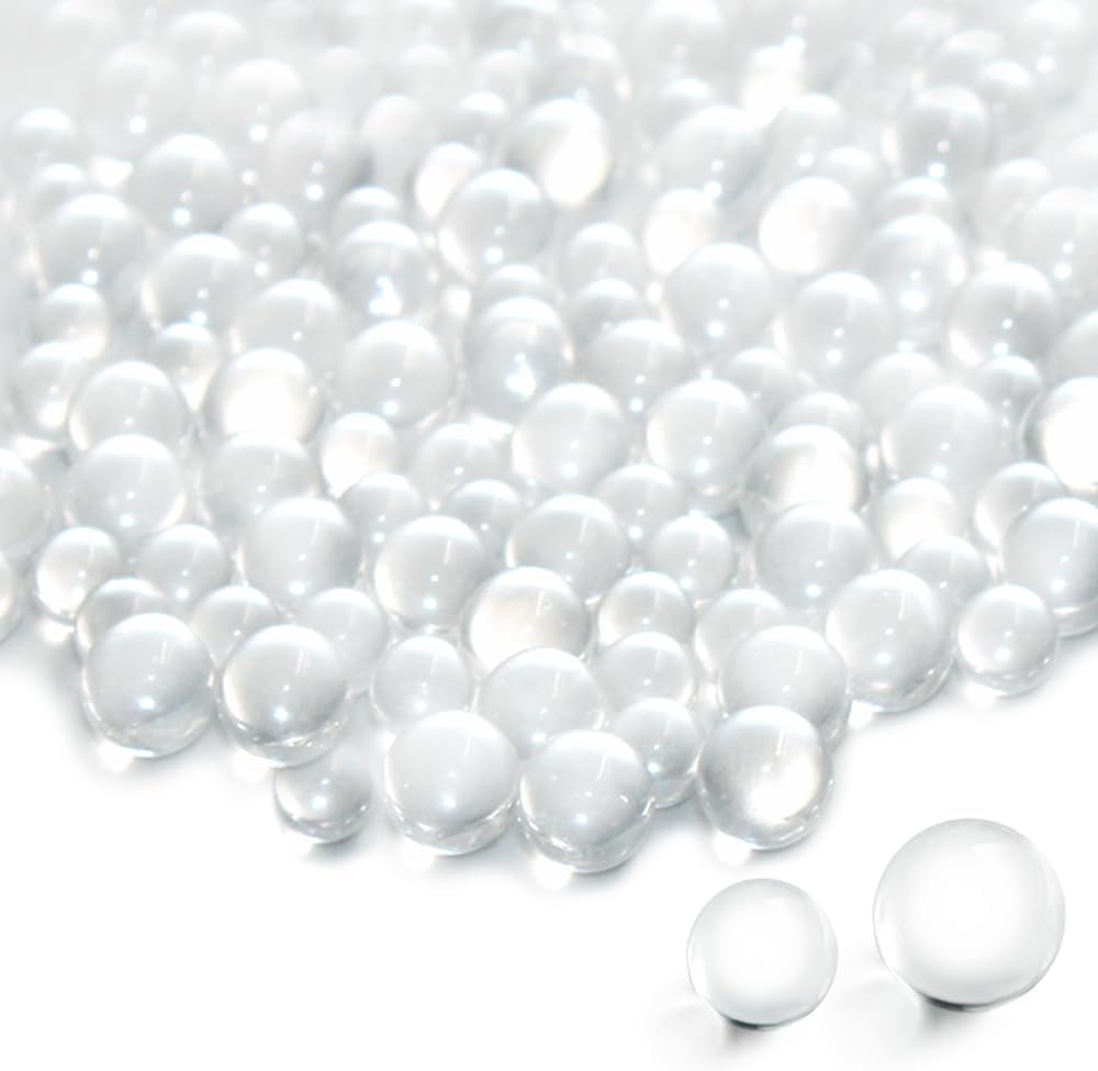 Sourceton 100 Pieces Quartz Pearl Balls Insert, Quartz Pearl Balls Beads for DIY Crafts Jewelry Making Supplies Home Decorations (Transparent,4Mm,6 Mm) image number 3