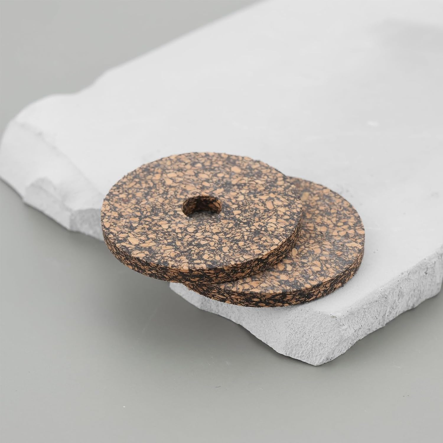 SING F LTD 16Pcs Dark Cork Rings 1/8" Thick for Freshwater Fishing Outdoor Rod Handle Decoration image number 4