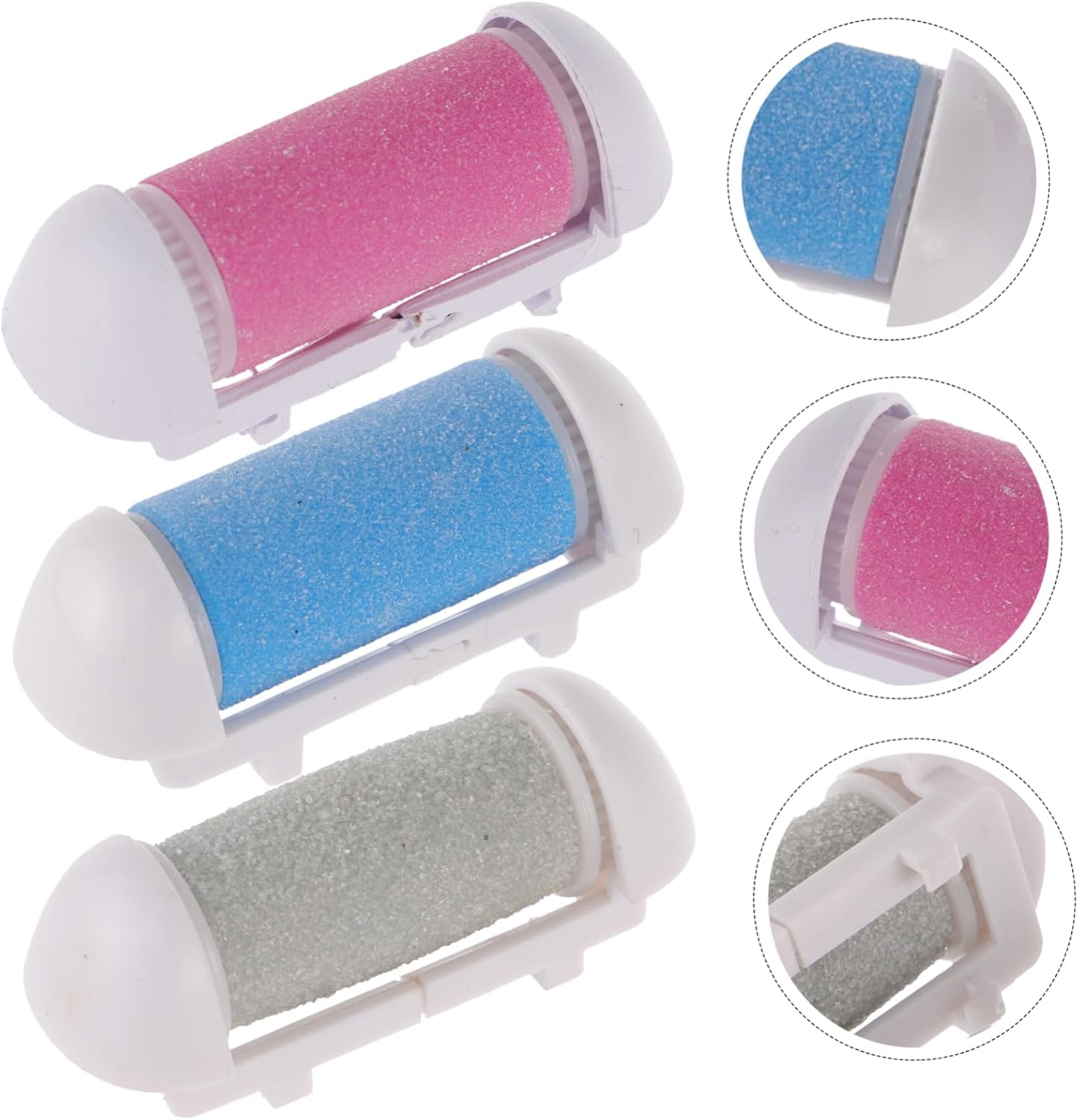 NULYLU 12Pcs Foot Exfoliator Replacement Roller Heads for Pedicure Callus Removal image number 5