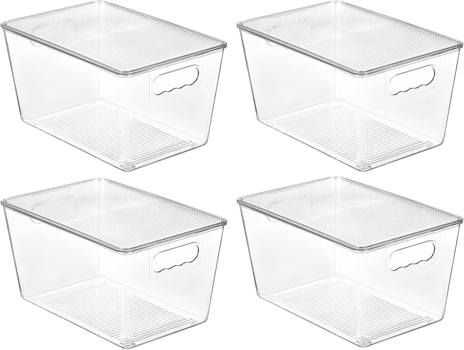 Vtopmart Pack of 4 Mobile Phone Medium Organiser with Lid