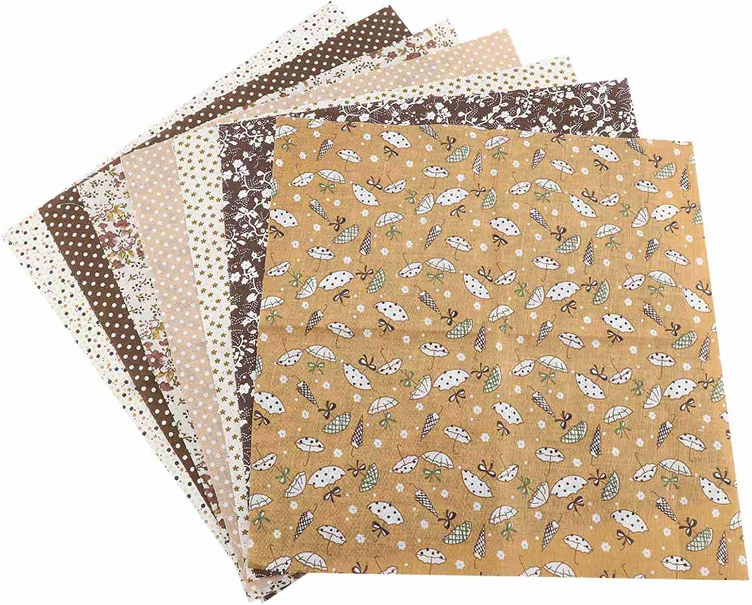 Cotton Fabric DIY Assorted Squares Pre Cut Bedding Kit for Home Crafting Coffee Series (25 * 25) image number 5