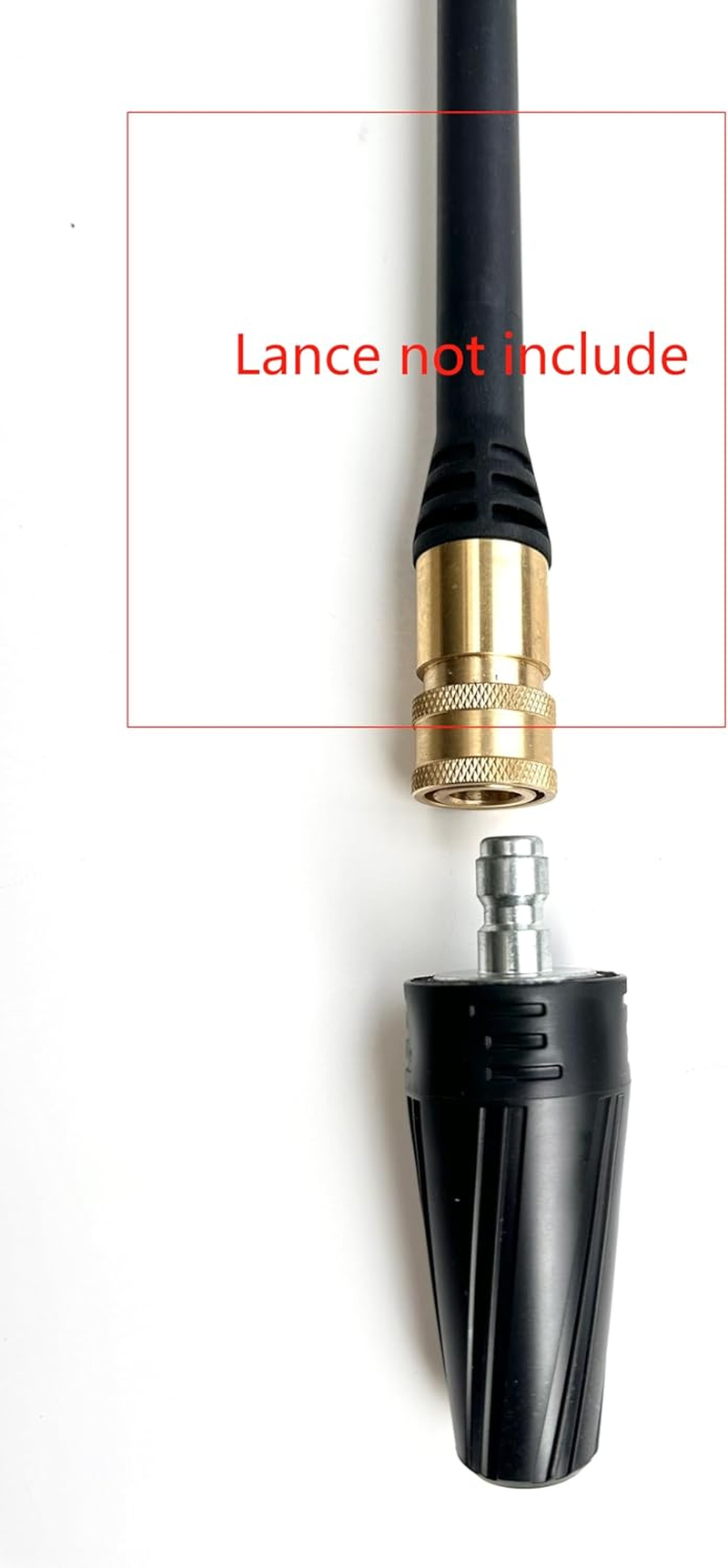 FGD 1/4 Inch Quick Connect Turbo Nozzle Universal for Pressure Washers, Pressure Washer Rotating Nozzle, 3000PSI Black Compatible with Bosch, Karcher, Ryobi, Greenworks, Craftsman Use the Adapter