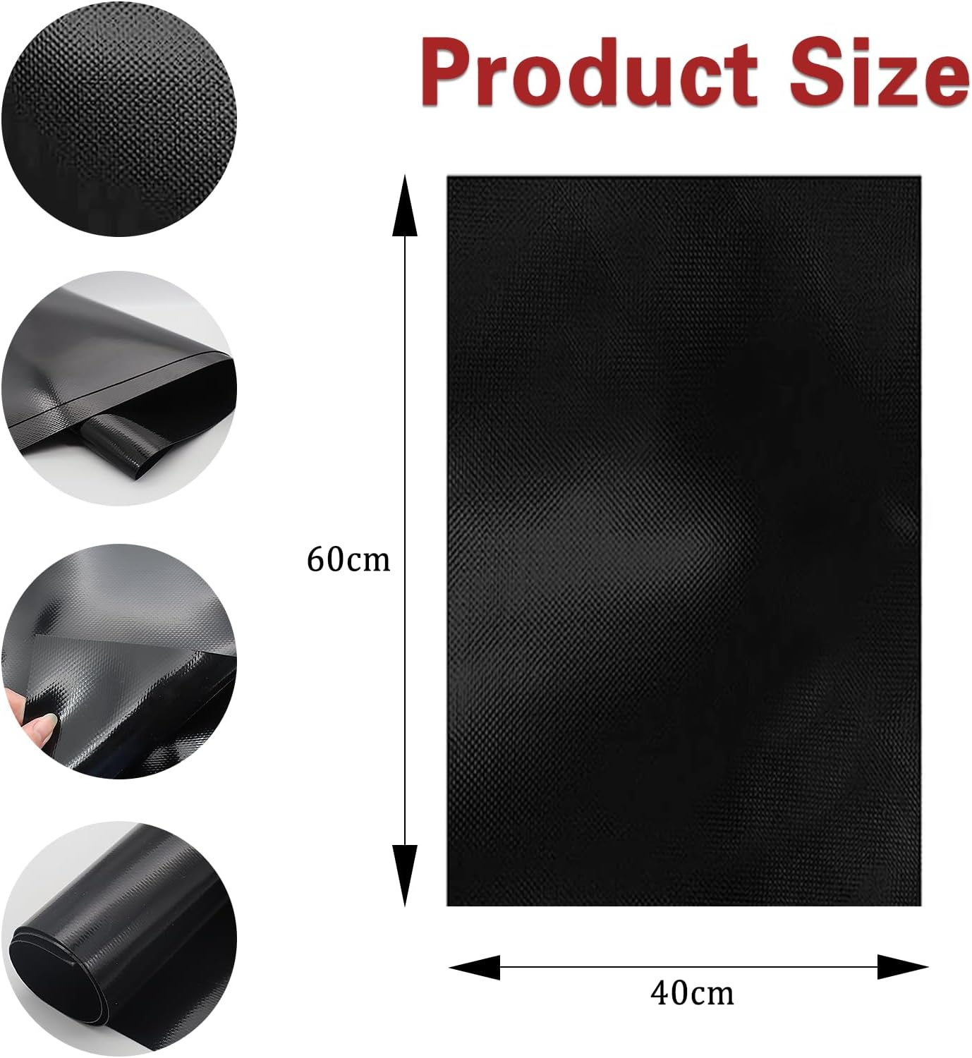 Westch 40X60Cm Large Induction Protective Mat, Silicone, Non-Slip, Heat-Insulated, Black, Induction Hob Protector, Induction Mat image number 6