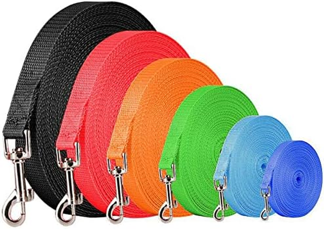 16.4Ft (5M) Long Lead-Training Leash/Long Line Nylon Comfortable Durable Dog Leash for Dog/Puppy Training,Play,Camping,Extra Long Dog Leash - Orange image number 2