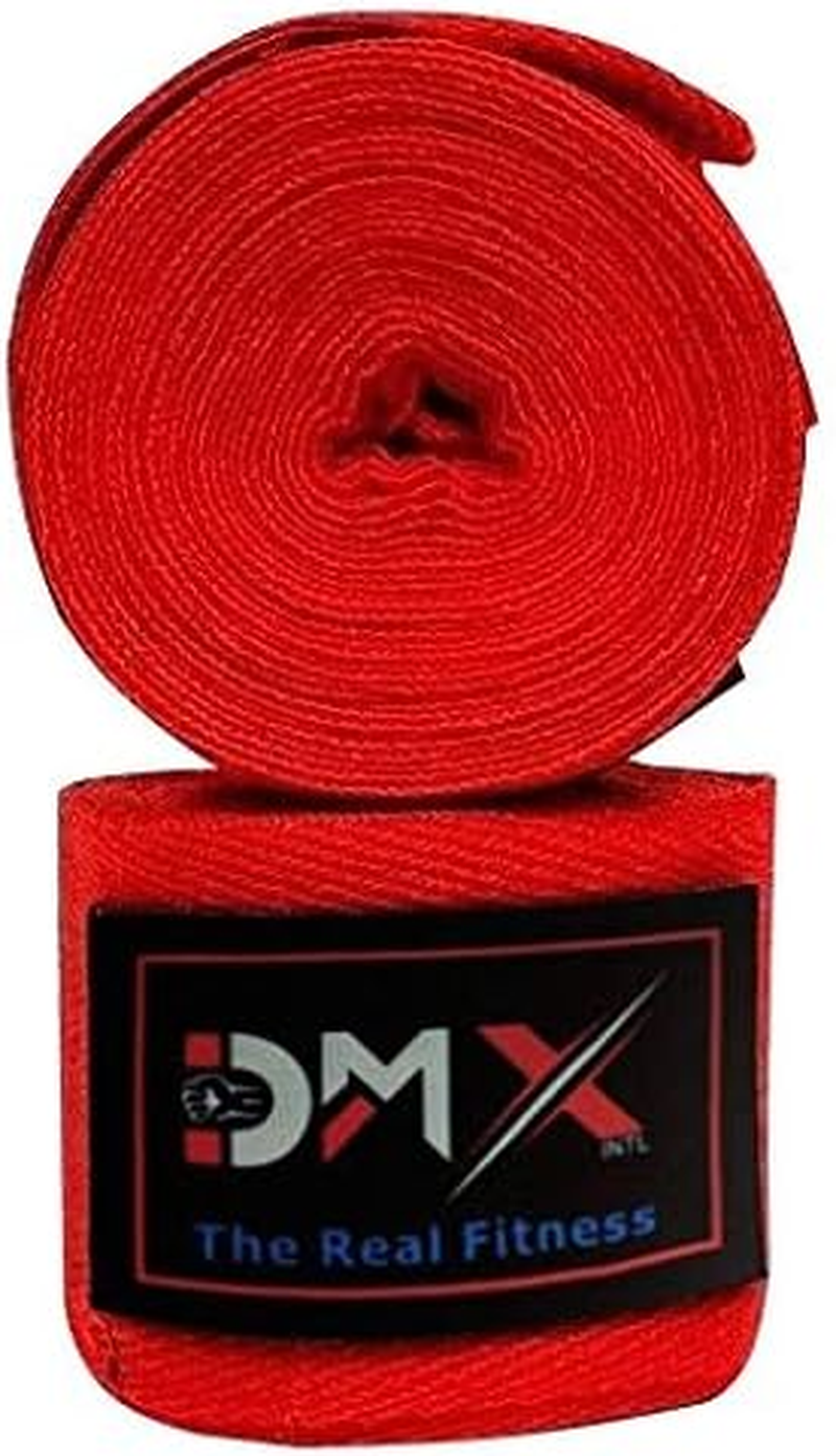 DMX INTL MMA Boxing Hand Wraps Inner Gloves Bandage Fist Protection Straps, 100% Cotton Ideal for Martial Arts Training, MMA, Muay Thai, Kickboxing & Combat Sports- 3 Pairs Pack (4.5) image number 2