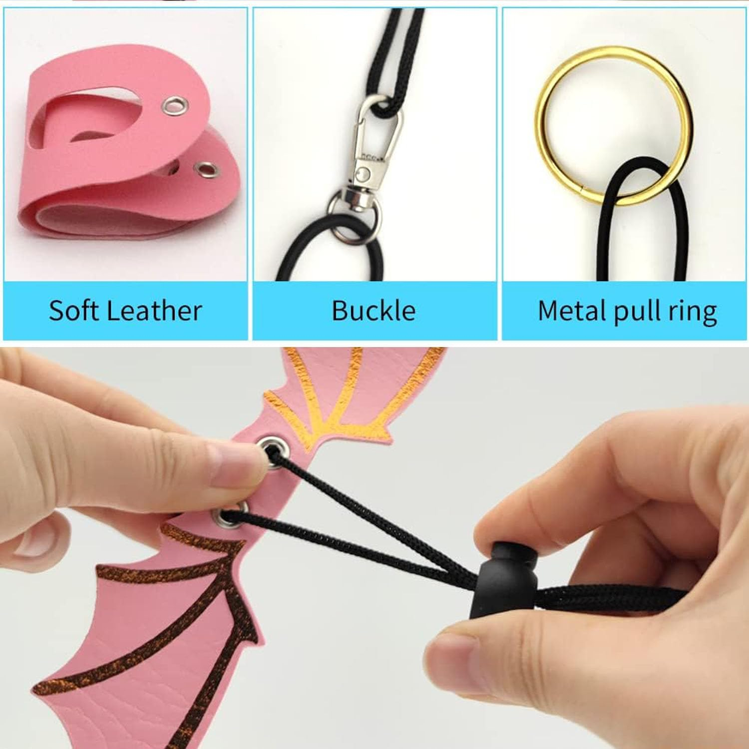 Bearded Dragon Lizard Leash Harness - Burgundy Bearded Lizard Winged Harness and Lead, Adjustable 3 Size Pack Burgundy Bearded Lizard Dinosaur Wing Harness Leash with Leader (Pink) image number 4