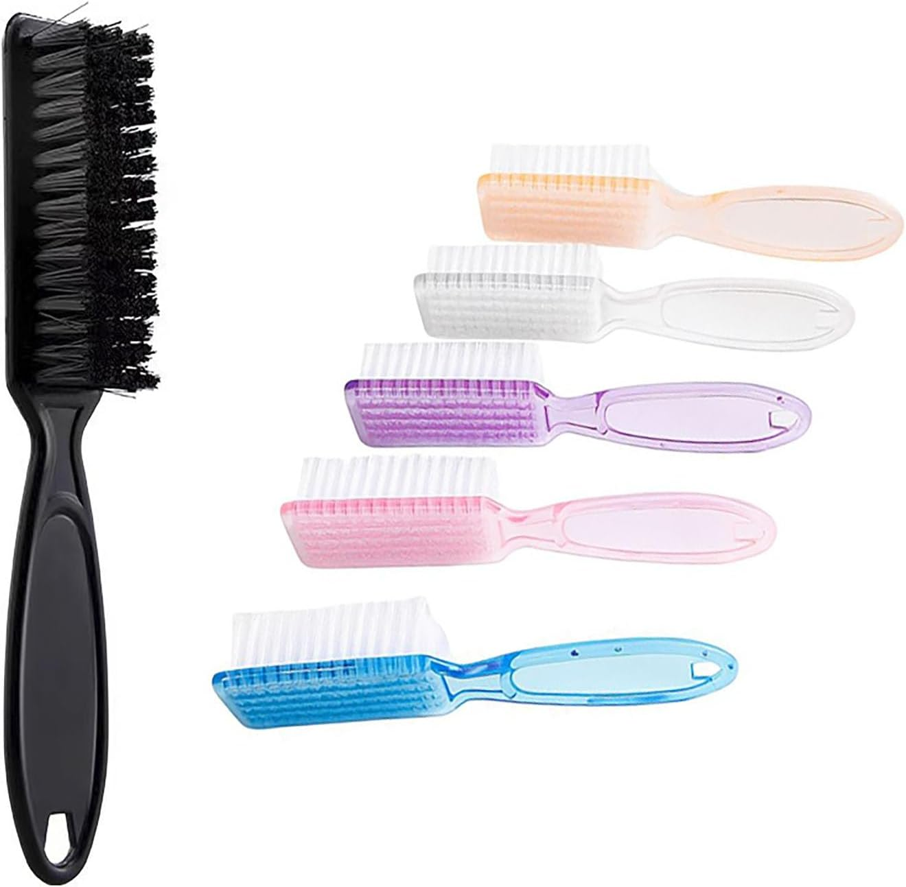 YAKESD Handle Grip Nail Brush Set - 6 Pack Nail Cleaning Brushes for Toes and Fingernail Care,Soft and Stiff Bristles, Pedicure and Manicure Tool