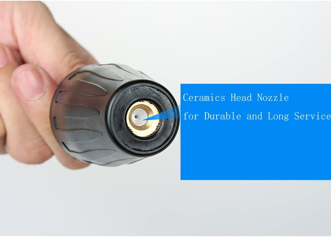 NUZAMAS 2.64GPM (10L/M) Max 3600PSI 360 Degree Rotating Turbo Head Spray Nozzle for High Pressure Washers Cleaner Gun (1/4" Quick Connector) image number 2