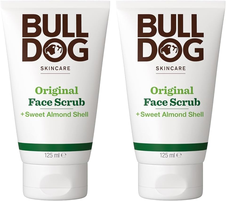 Bulldog Skincare for Men Original Face Scrub, Smooth and Deeply Cleanse Skin, with Aloe Vera, Camelina Oil and Green Tea, 125Ml (Pack of 2) image number 2
