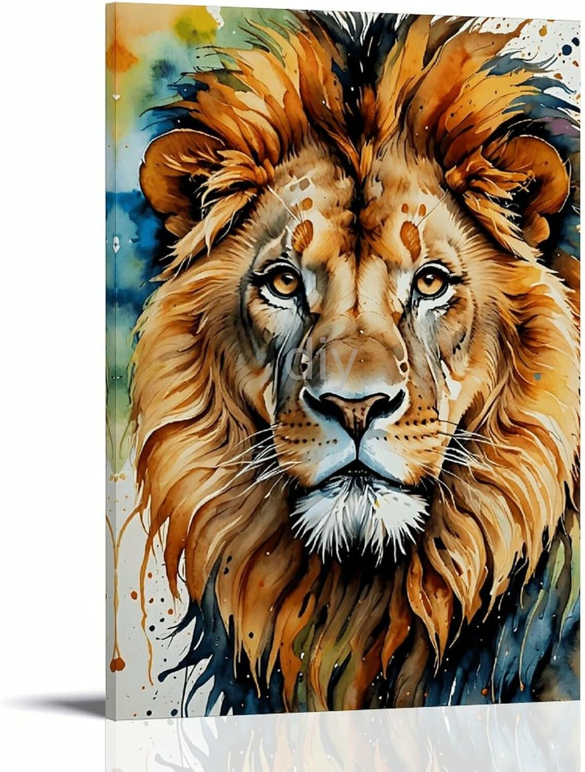 Lion Poster Poster Canvas Painting Wall Art Picture Home Decor Print for Bedroom Living Room Dorm Study Bar Office 16X24Inch(40X60Cm) Unframe-Style