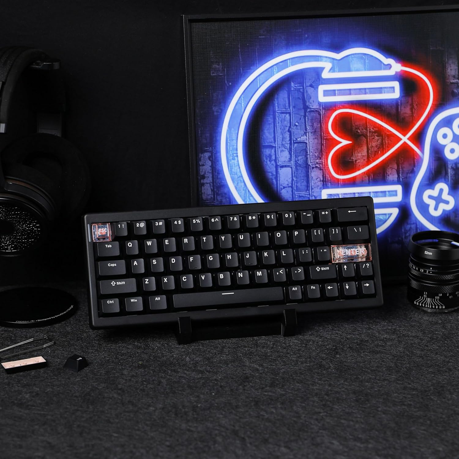 Mechlands CIDOO C60 HE Wired Rapid Fast Gaming Keyboard with Silent Magnetic Switch, Hall Effect Keyboard with 8K Polling Rate, 0.125Ms Latency, 63-Key Compact Layout, Hot-Swappable (Black) image number 2