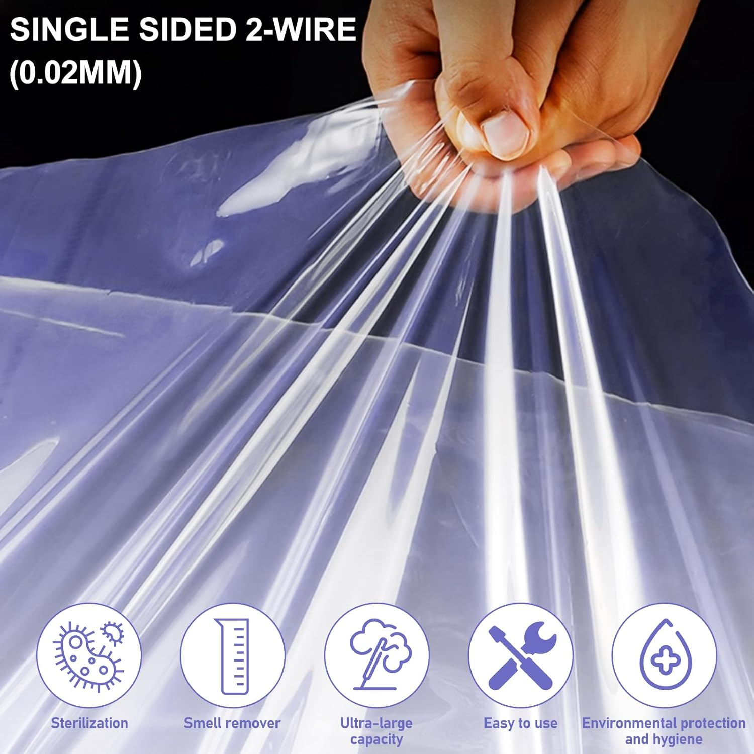 Pack of 6 Nappy Bin Refill Film Compatible with Basket, 16 L Refill Bag, Refill Film, Nappy Bin, Rubbish Bag, Nappy Bag, 12 M Long Nappy Disposal Bags image number 2