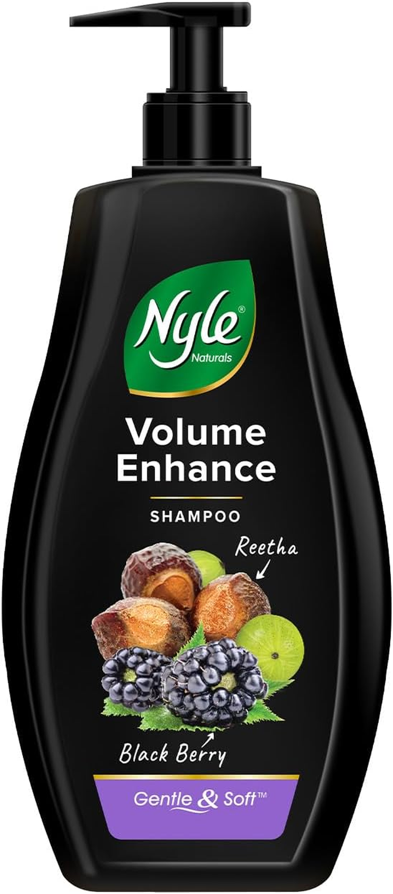Nyle Naturals Volume Enhance anti Hairfall Shampoo, with Reetha and Blackberry, 400Ml image number 6