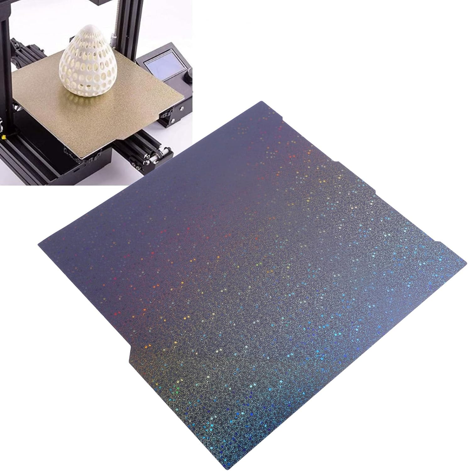 PEI PEY Build Plate, 256X268Mm 3D Printer Bed Platform with Strong Adhesion, High Flatness, Flexible Printing Platform for Kobra 3 3 Combo image number 1