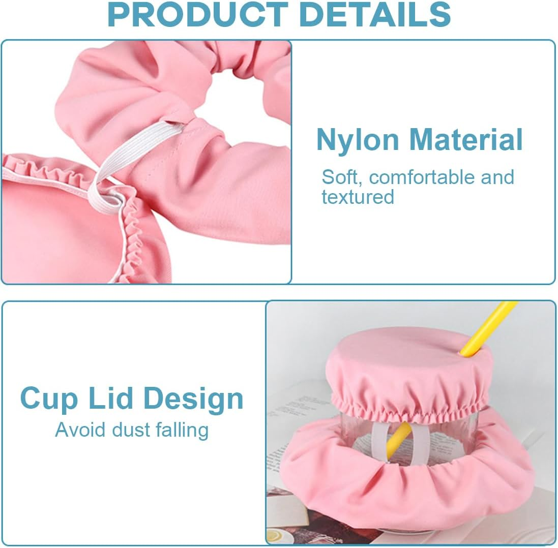 JEYORZY 4Pz Headband Drink Cover, Drinking Covers for Alcohol Protection, Reusable Cup Cover with Straw Hole, Drink Spiking Prevention, Anti-Drug Glass Protection, Drink Protection for Women image number 5