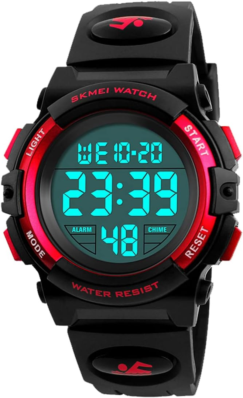 Kids Digital Watch, Sports Outdoor 50M Waterproof Kid Watches for Boys with Alarm Stopwatch Electronic Analog Quartz Wrist Watches for Boy Girls Children Ages 11-15