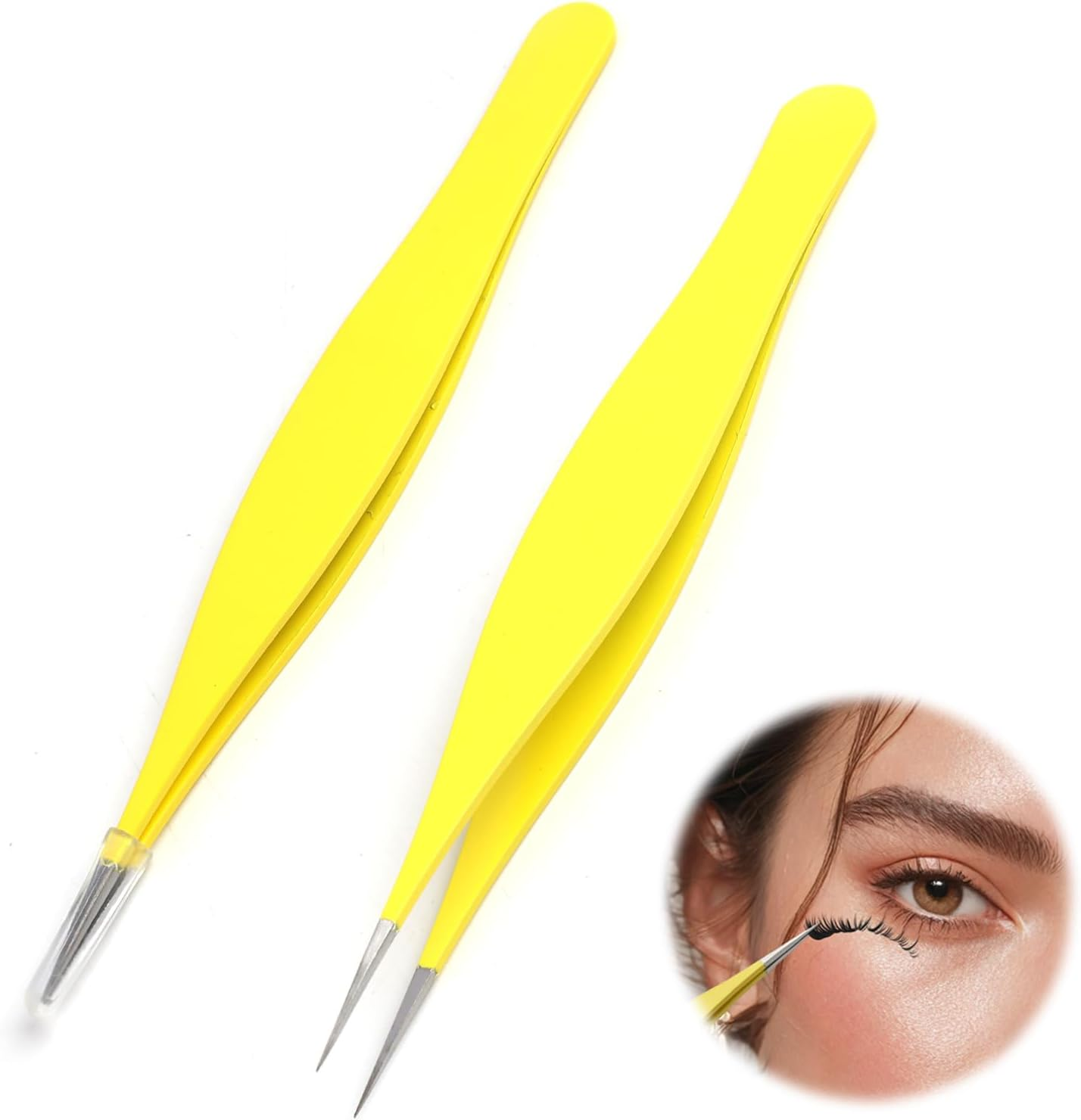 Precision Fine Point Tweezers Set for Men and Women - for Splinter, Tick, and Ingrown Hair Removal - Surgical Grade Stainless Steel image number 5