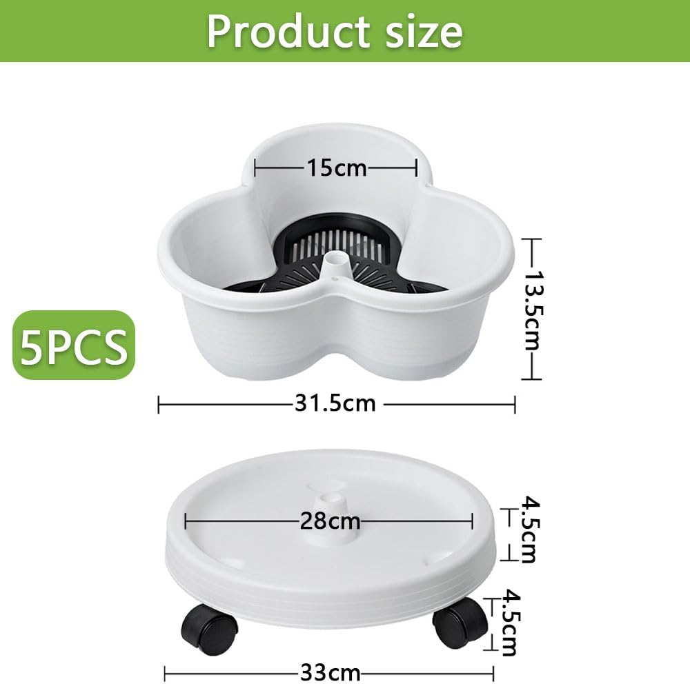 5-Tier Vertical Garden Planter with Wheels &ndash; Stackable Planters for Strawberries, Herbs, Vegetables, Flowers &ndash; Indoor Outdoor Gardening Tower with Tools image number 1