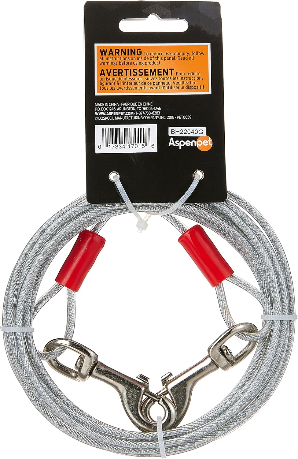 Petmate 1700-Pound Break Strength Tieout Cable, 15-Feet image number 1