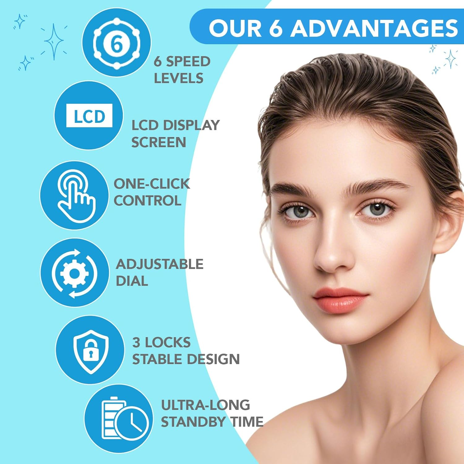 Dermastamp System, 0.25Mm Microneedling Derma Stamp Pen, Derma Roller Alternative, Skin Care Tool for Women image number 2